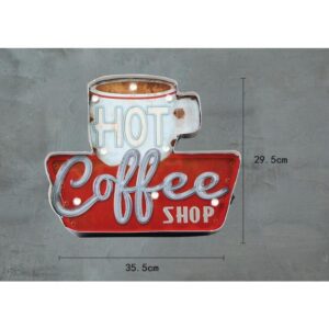 TRANG TRÍ VINTAGE-BẢNG ĐÈN DECOR HOT COFFEE