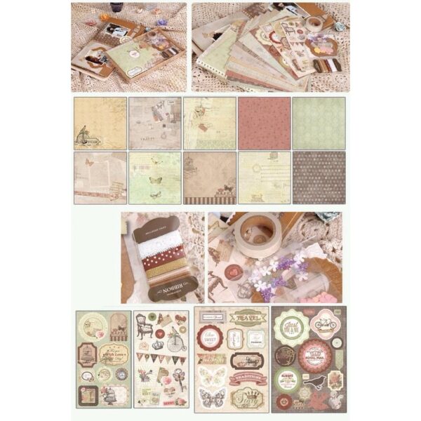 SET SCRAPBOOK DIY GÁY XOẮN VUÔNG 01