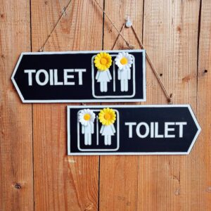 BẢNG GỖ TOILET - DECOR ĐỘC ĐÁO