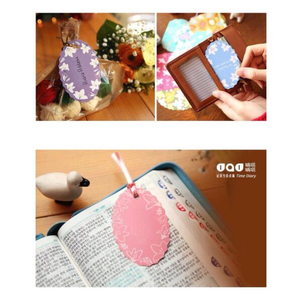 Bộ stick card thẻ bookmark ô van (18 miếng)