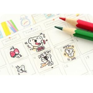 Sticker tấm dán trang trí Moon Rainbow (6 miếng)