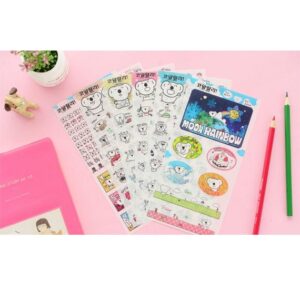 Sticker tấm dán trang trí Moon Rainbow (6 miếng)