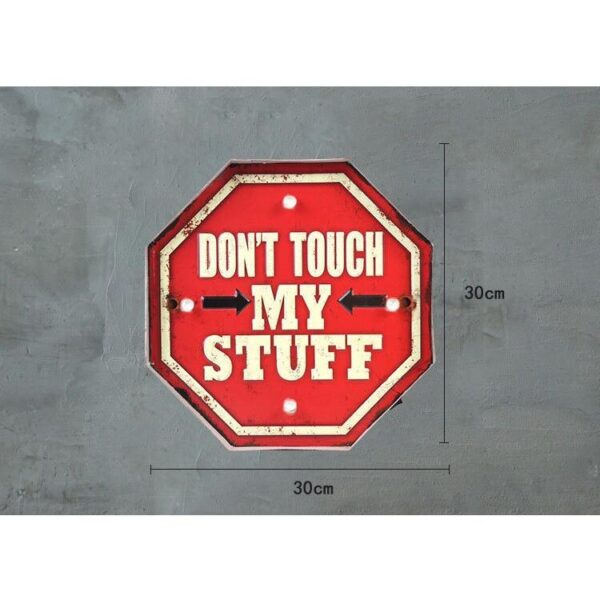 TRANG TRÍ VINTAGE - BẢNG ĐÈN DECOR “DON’T TOUCH MY STUFF”