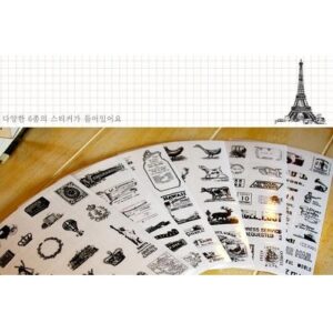 Stamp sticker reform your stationary bộ 6 tờ