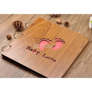 Album ảnh DIY bìa gỗ Baby Love