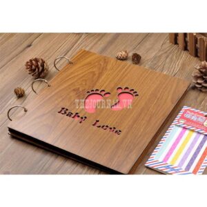 Album ảnh DIY bìa gỗ Baby Love