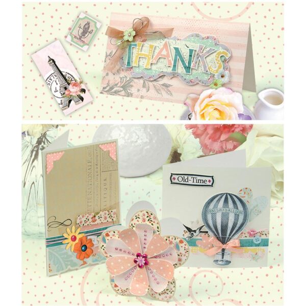 SET GIẤY HOA & STICKER XUẤT CHÂU ÂU THUỘC NHÃN HIỆU ENO GREETING_THÁP EIFFEL