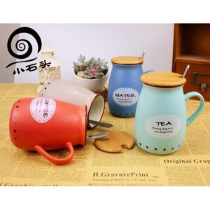 Ly sứ Zakka nắp gỗ nhám (loại 1)