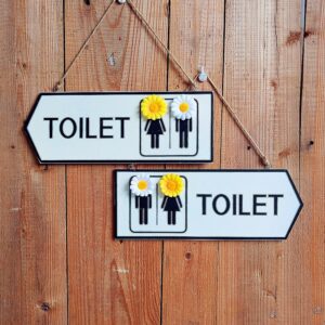 BẢNG GỖ TOILET - DECOR ĐỘC ĐÁO