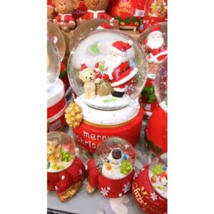 [GIẢM 20-30%] QUẢ CẦU TUYẾT NOEL NƠ VÀNG, QUẢ CẦU TỰ PHUN TUYẾT